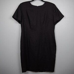 Valerie Stevens Petites black linen sheath dress-8